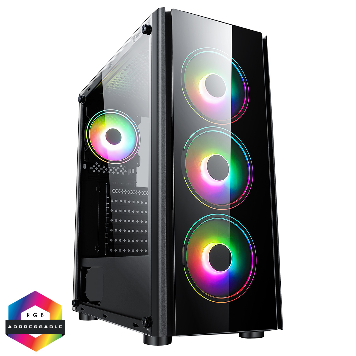 cscittornado CIT Tornado ATX Gaming Case 4x ARGB Fans TG Front and Side Panel EPE - Image 1