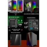 GameMax Abyss Mini ARGB Gaming Case 1x ARGB fan 1x ARGB Hub - Image 9