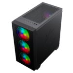 GameMax Aero Mini ARGB Case 4 x ARGB Fans Black With White Internals - Image 5