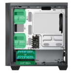 GameMax Aero Mini ARGB Case 4 x ARGB Fans Black With White Internals - Image 7