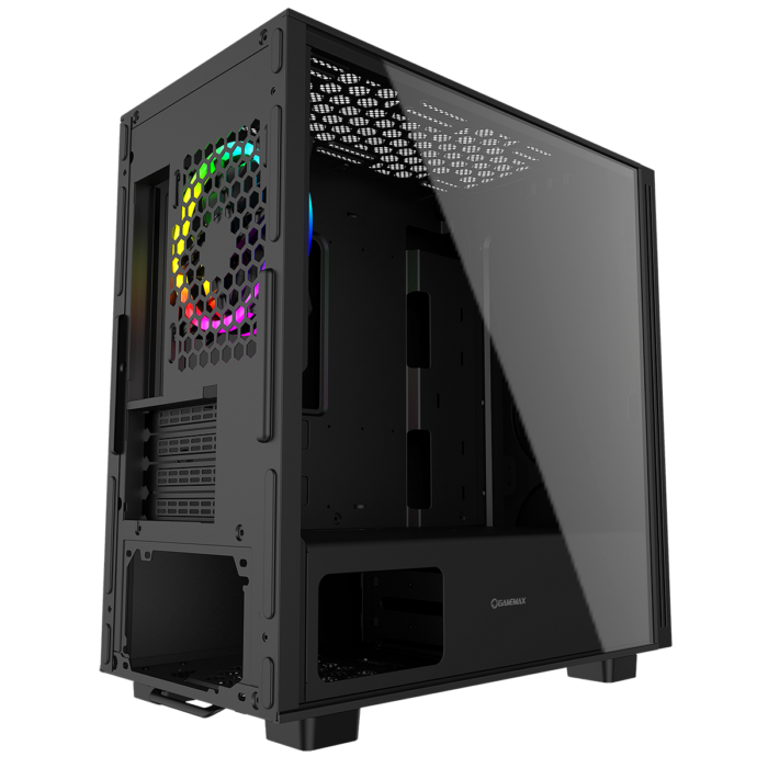 GameMax Commando MATX Black 1x Side Window 1 x ARGB Velocity Fan - Image 6