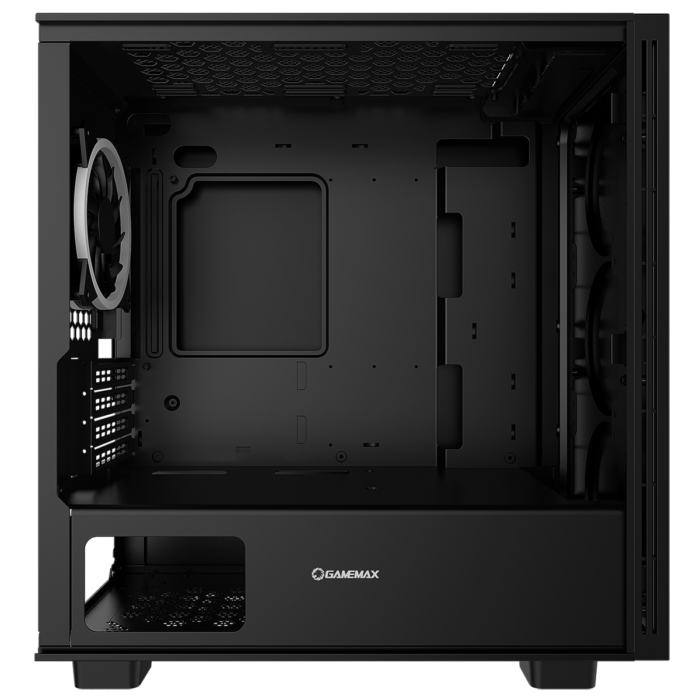 GameMax Commando MATX Black 1x Side Window 1 x ARGB Velocity Fan - Image 7
