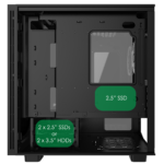 GameMax Commando MATX Black 1x Side Window 1 x ARGB Velocity Fan - Image 8