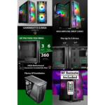 GameMax F15G Gaming Case 2x 20cm ARGB Fan 1x 12cm ARGB Fan TG Front+Side MB Sync - Image 11