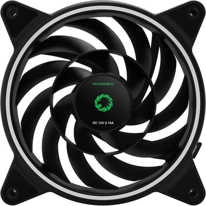 Razor 12cm Rainbow ARGB Fan RTB 3pin M&F Aura Header 3pin/4pin Power - Image 3