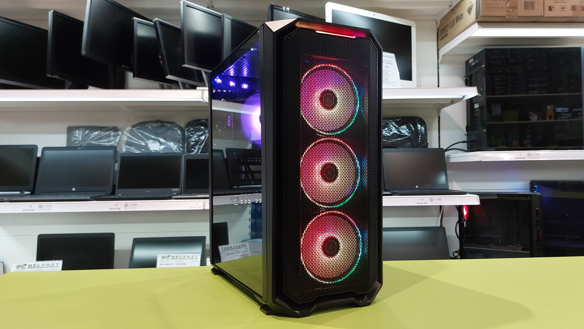 used desktop 34 (6) Custom Gaming PC / AMD Ryzen 5 5600X 4.60GHz / 16GB RAM / 512GB M.2 + 2TB HDD/ Multi Choice Graphics - Image 1
