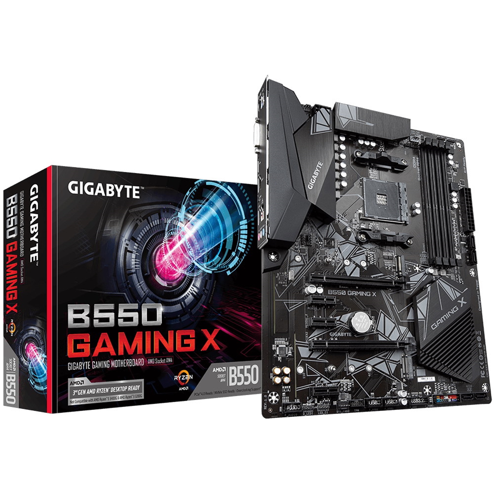 MBGIG-GAB55GMX Gigabyte B550 GAMING X AMD Socket AM4 ATX DVI/HDMI Dual M.2 USB 3.2 Gen2 Motherboard - Image 1