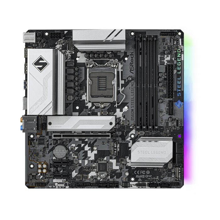ASRock B560M Steel Legend Intel Socket 1200 Micro ATX DisplayPort/HDMI M.2 USB 3.2 Motherboard - Image 2