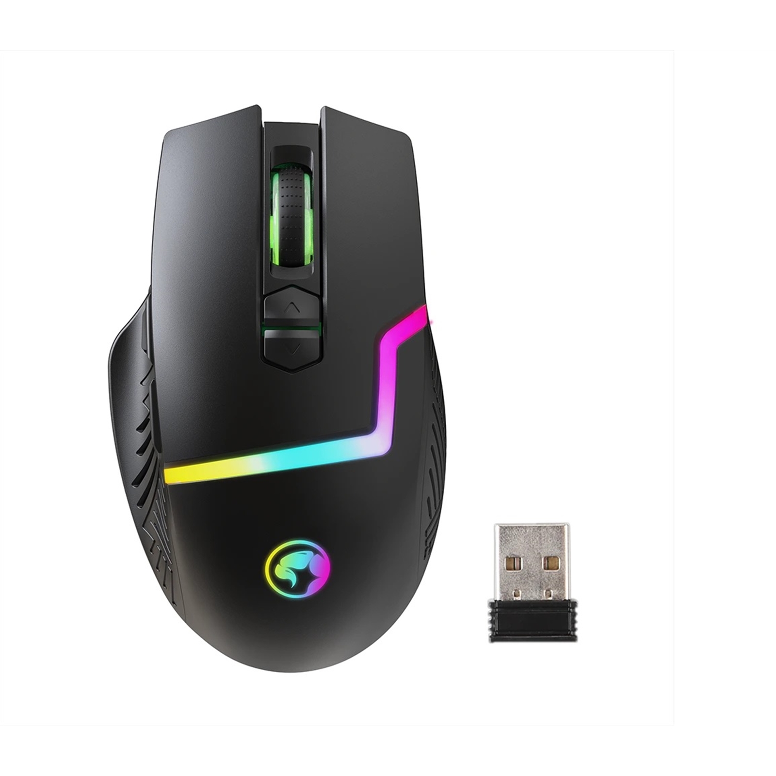 MIMAR-M791W Marvo Scorpion M791W Wireless and Wired Dual Mode Gaming Mouse, Rechargeable, RGB with 7 Lighting Modes, 10000 dpi, 8 Buttons - Image 1