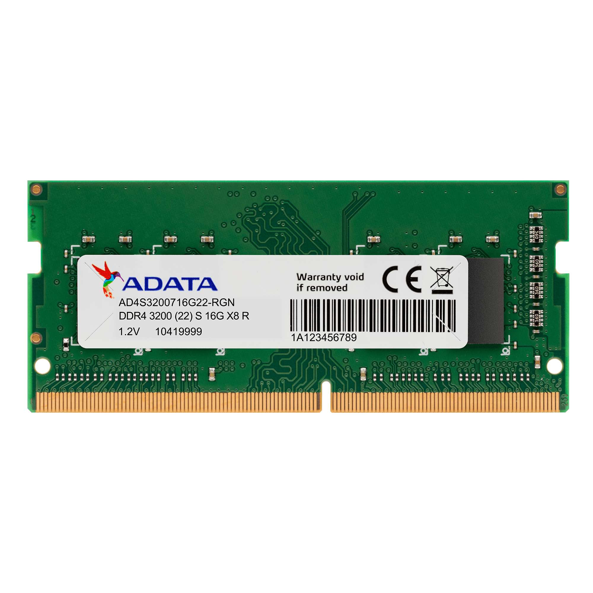 2000x2000_retail_ddr4_3200_so_dimm_16gb ADATA Premier 16GB, DDR4, 3200MHz (PC4-25600), CL22, SODIMM - Image 1