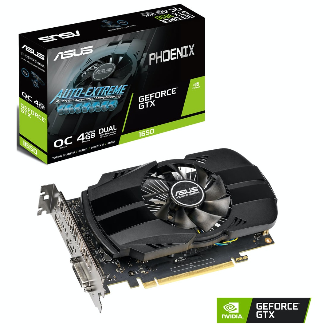 asus 1650 oc1 Asus GeForce GTX 1650 Phoenix OC 4096MB GDDR5 PCI-Express Graphics Card - Image 1