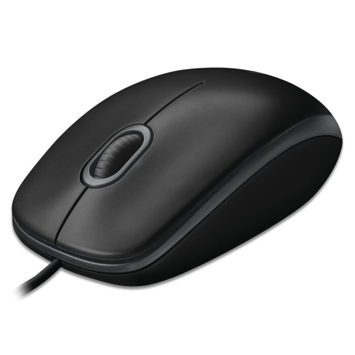Logitech B100 Wired USB Mouse, 3-Buttons, 1000dpi and Optical Tracking, Ambidextrous Design for PC, Mac and Laptop, Black - Image 2