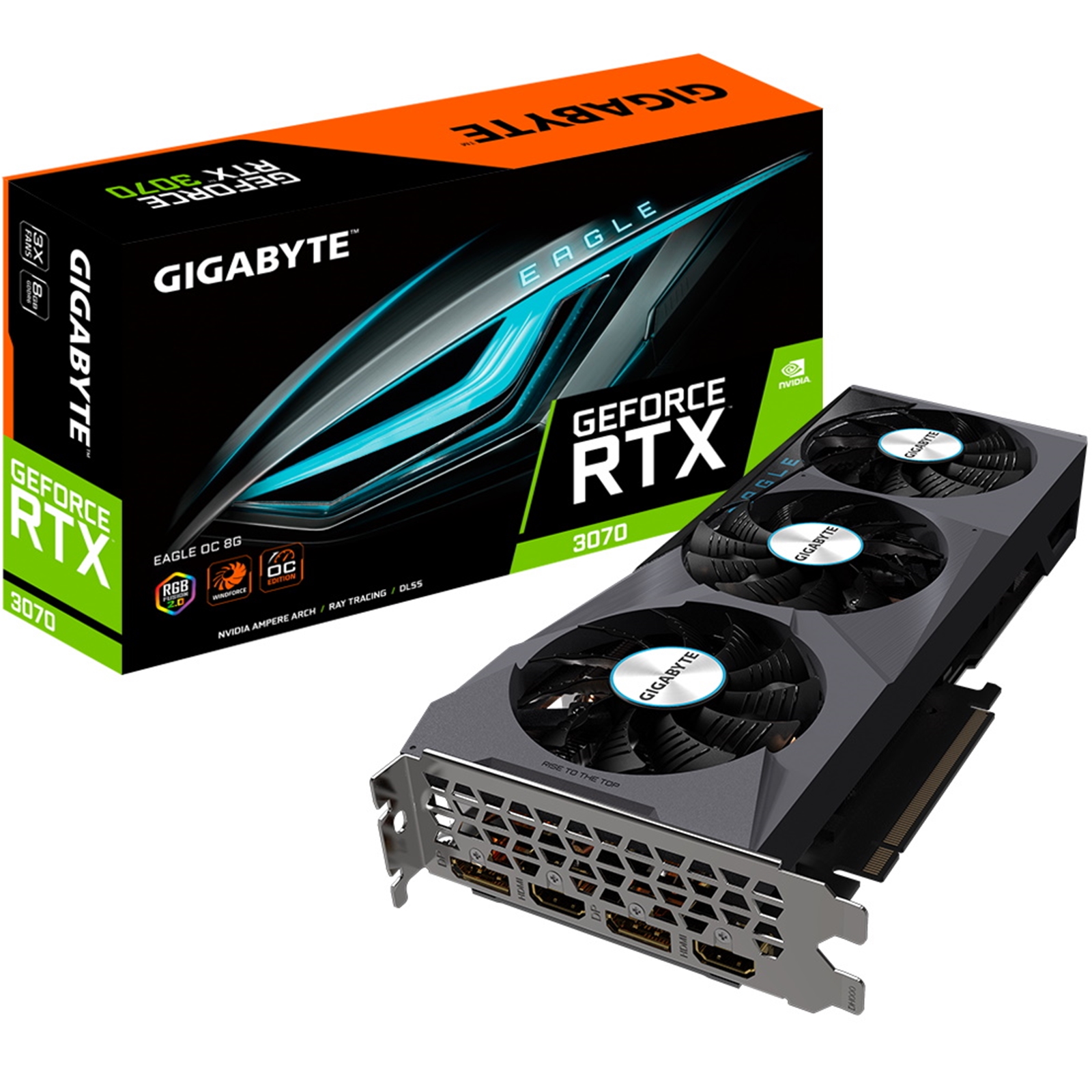 Gigabyte RTX 3070 EAGLE OC Gigabyte Nvidia GeForce RTX 3070 EAGLE OC 8GB Triple Fan Graphics Card - Image 1
