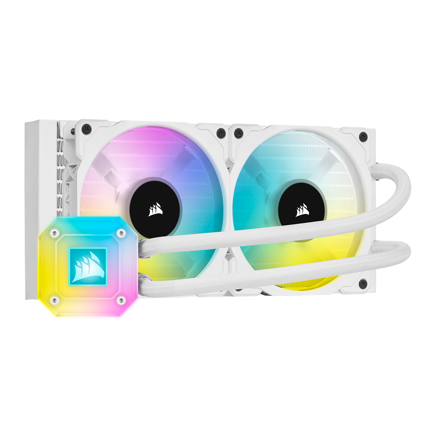 Corsair 240mm H100i ELITE CAPELLIX Corsair 240mm H100i ELITE CAPELLIX WHITE RGB Intel/AMD CPU Liquid Cooler - Image 1