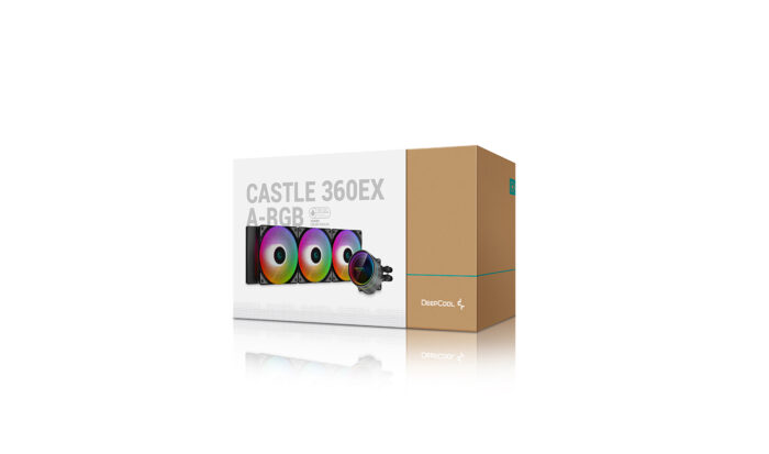 DeepCool GamerStorm CASTLE 360EX-AR Universal Socket 360mm PWM 1800RPM ARGB LED AiO Liquid CPU Cooler with Wired ARGB Controller - Image 2