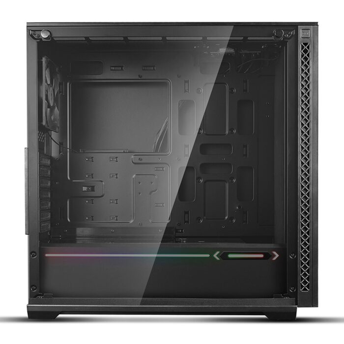 DeepCool MATREXX 70 ADD-RGB 3F Case, Gaming, Black, Mid Tower, 2 x USB 3.0 / 1 x USB 2.0, Tempered Glass Side & Front Window Panels - Image 3