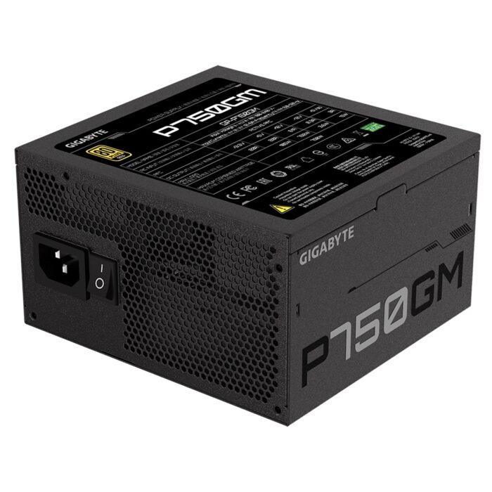 Gigabyte P750GM 750W PSU, 120mm Smart Hydraulic Bearing Fan, 80 PLUS Gold, Fully Modular, UK Plug, High-Quality Japanes Capacitors, Powerful Single +12V Rail - Image 6