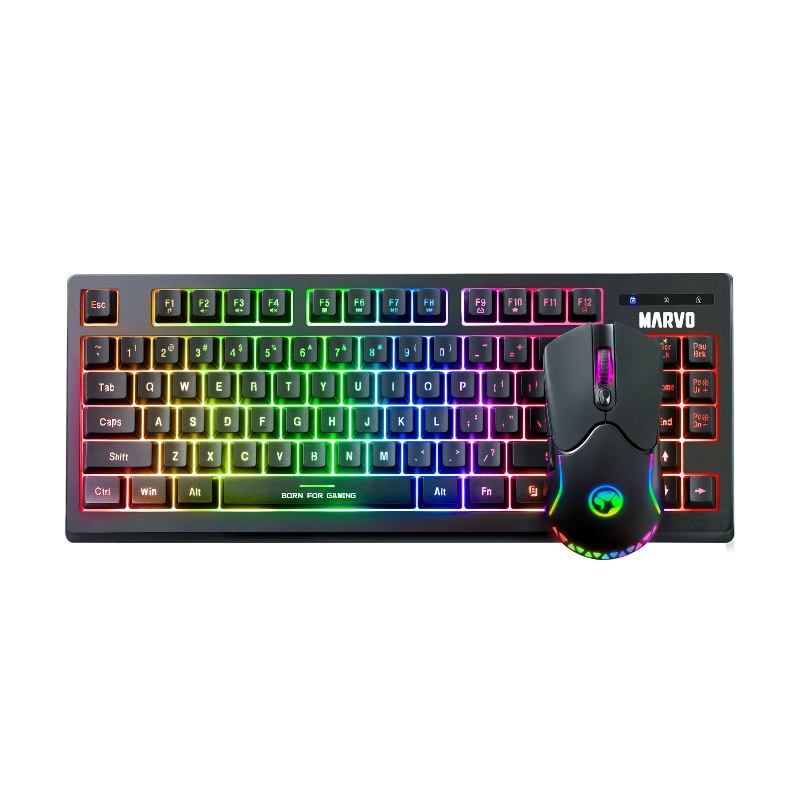Marvo Scorpion KW516 Marvo Scorpion KW516 Wireless TKL Gaming Keyboard and Mouse, 80% TKL Design, RGB Backlight - Image 1