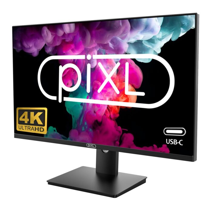 piXL PX27UDH4K 27 Inch Frameless IPS Monitor, 4K, 60Hz Refresh, HDMI, DP, USB-C - Image 2