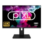 piXL PX27UDH4K 27 Inch Frameless IPS Monitor, 4K, 60Hz Refresh, HDMI, DP, USB-C