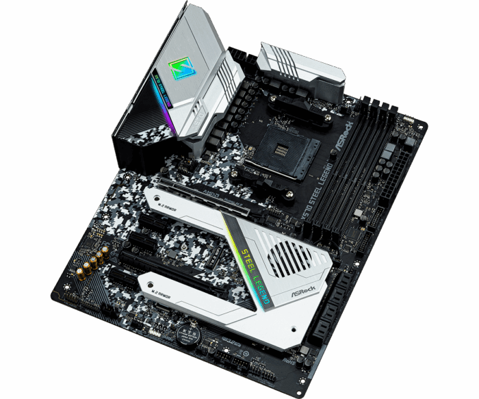 Used ASRock X570 Steel Legend AM4 DDR4 ATX Motherboard - Image 2