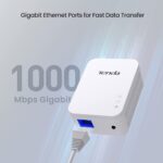 Tenda PH3 1000Mbps Powerline Adapter Kit with Single Port/Home Plug AV2 UK Extender, for fast & stable network expansion - Image 2
