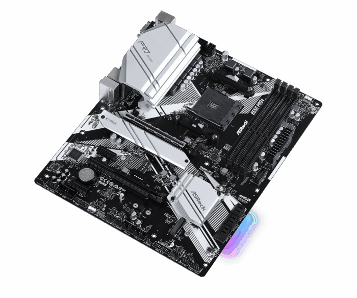Asrock B550 PRO4, AMD B550, AM4, ATX, 4 DDR4, VGA, HDMI, XFire, PCIe4, RGB Lighting, M.2 - Image 3