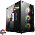 GamMax DS360 Glass Gaming Case 6 x Infinity ARGB Fans Hub