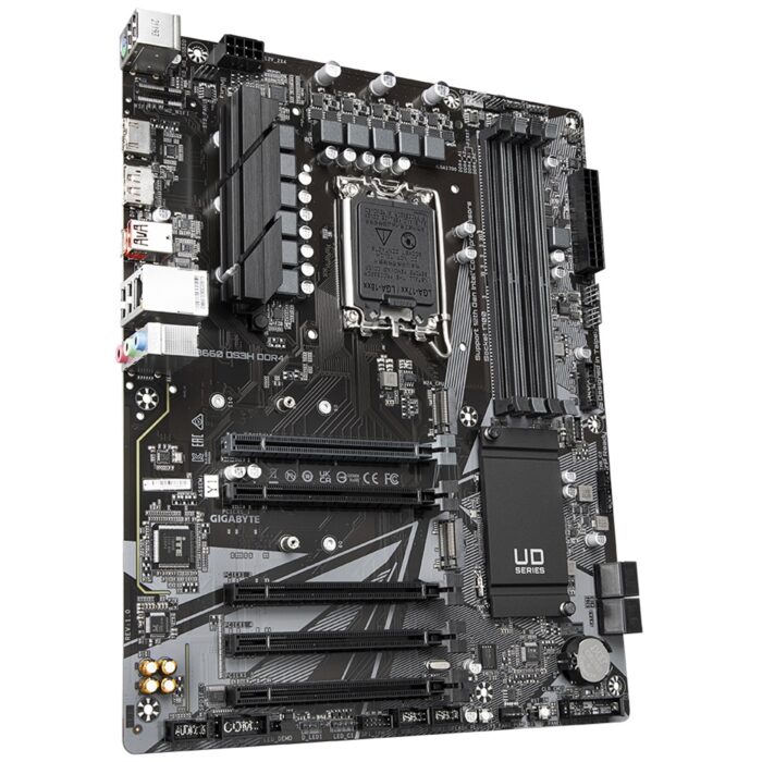 Gigabyte B660 DS3H DDR4 Motherboard, Intel Socket 1700, 12th Gen, ATX, Hybrid Digital VRM with MOS Heatsink, 2 x PCIe 4.0 M.2, Gaming LAN - Image 2