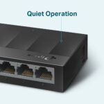 TP-LINK (LS1005G) 5-Port Gigabit Unmanaged Desktop LiteWave Switch, Green Technology, Plastic Case - Image 5