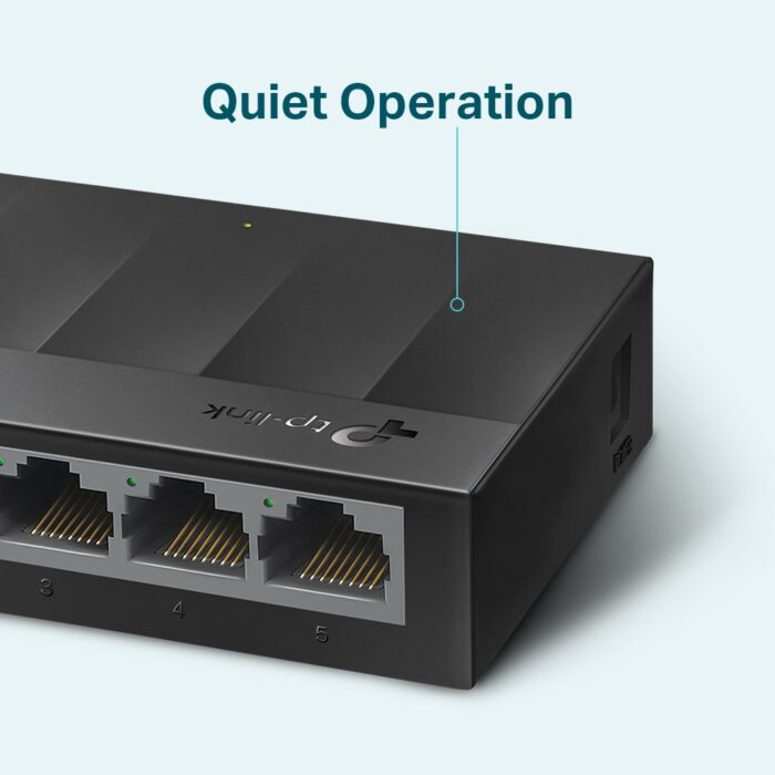 TP-LINK (LS1005G) 5-Port Gigabit Unmanaged Desktop LiteWave Switch, Green Technology, Plastic Case - Image 5