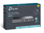 TP-LINK (TL-SF1024D) 24-Port 10/100 Unmanaged Desktop/Rackmount Switch, Steel Case