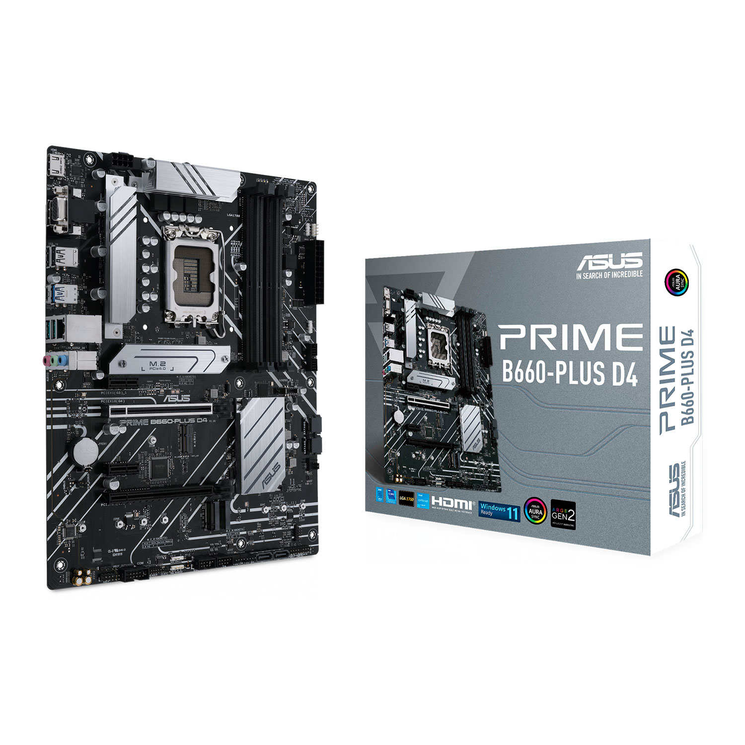 ASUS Intel B660 PRIME B660-PLUS D4 ASUS Intel B660 PRIME B660-PLUS D4 DDR4 ATX Motherboard - Image 1