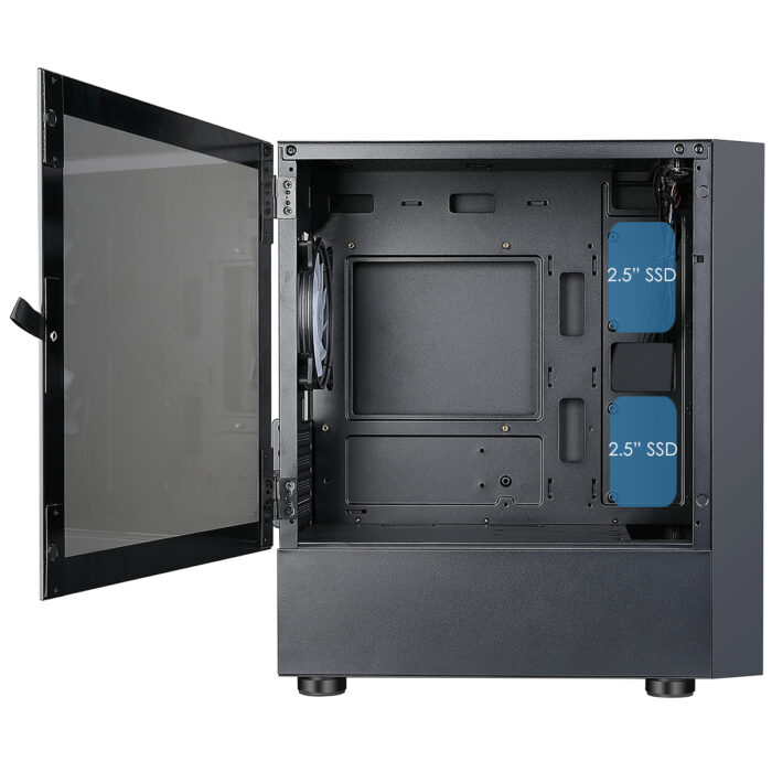 CIT Slammer Gaming Case 3 x ARGB Fans Mb Sync TG Side Panel - Image 7
