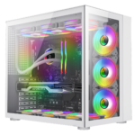 GameMax Infinity Mid-Tower ATX PC White Gaming Case Bundle With 6 x ARGB Fans Included - Image 2