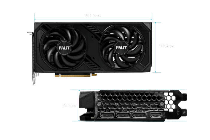 Palit RTX4070 DUAL, PCIe4, 12GB DDR6X, HDMI, 3 DP, 2475MHz Clock, RGB Lighting - Image 5