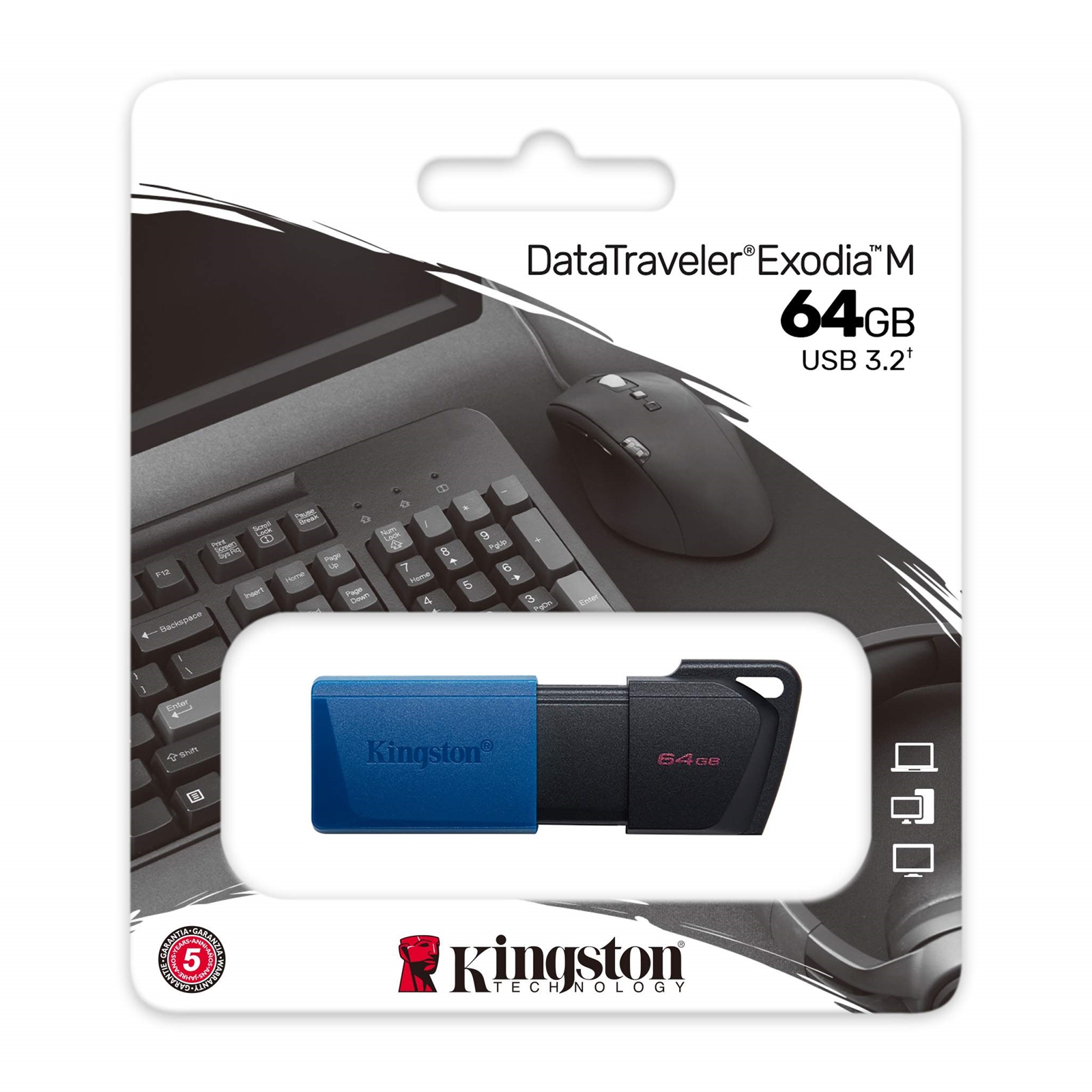 Kingston DataTraveler ExodiaM 64GB 0 Kingston DataTraveler ExodiaM USB Flash Drive, 64GB, USB 3.2 - Image 1