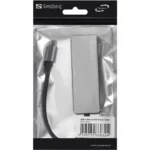 Sandberg External 4-Port USB-A Hub - USB-C Male, 1x USB 3.0, 3x USB 2.0, Aluminium - Image 2