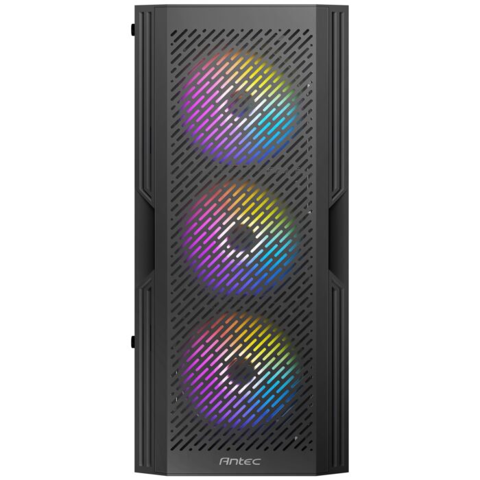 ANTEC AX20 Case, Black, Mid Tower, Mesh Design for Massive Airflow, 3 x RGB Fans - Image 2