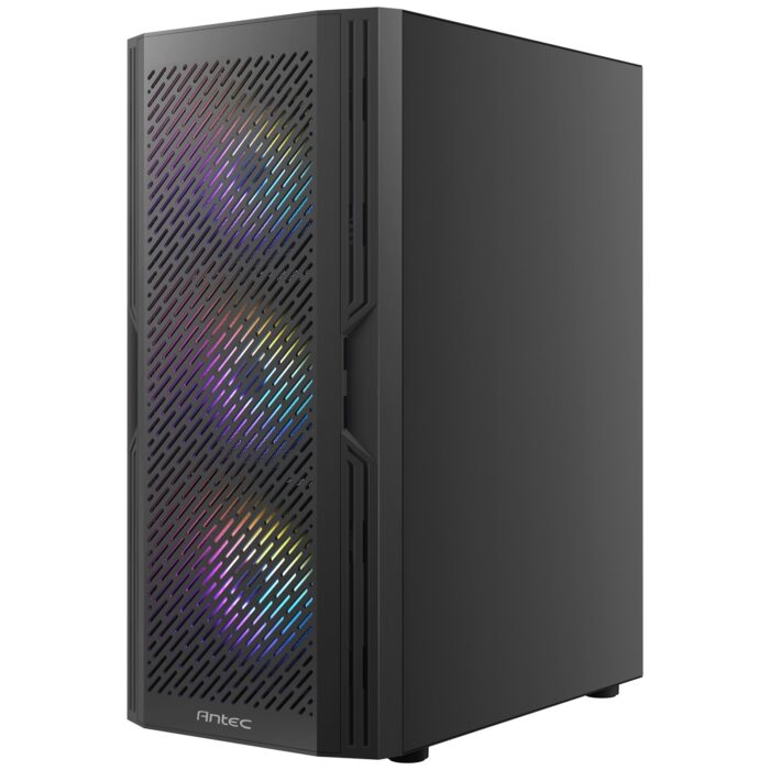 ANTEC AX20 Case, Black, Mid Tower, Mesh Design for Massive Airflow, 3 x RGB Fans - Image 4