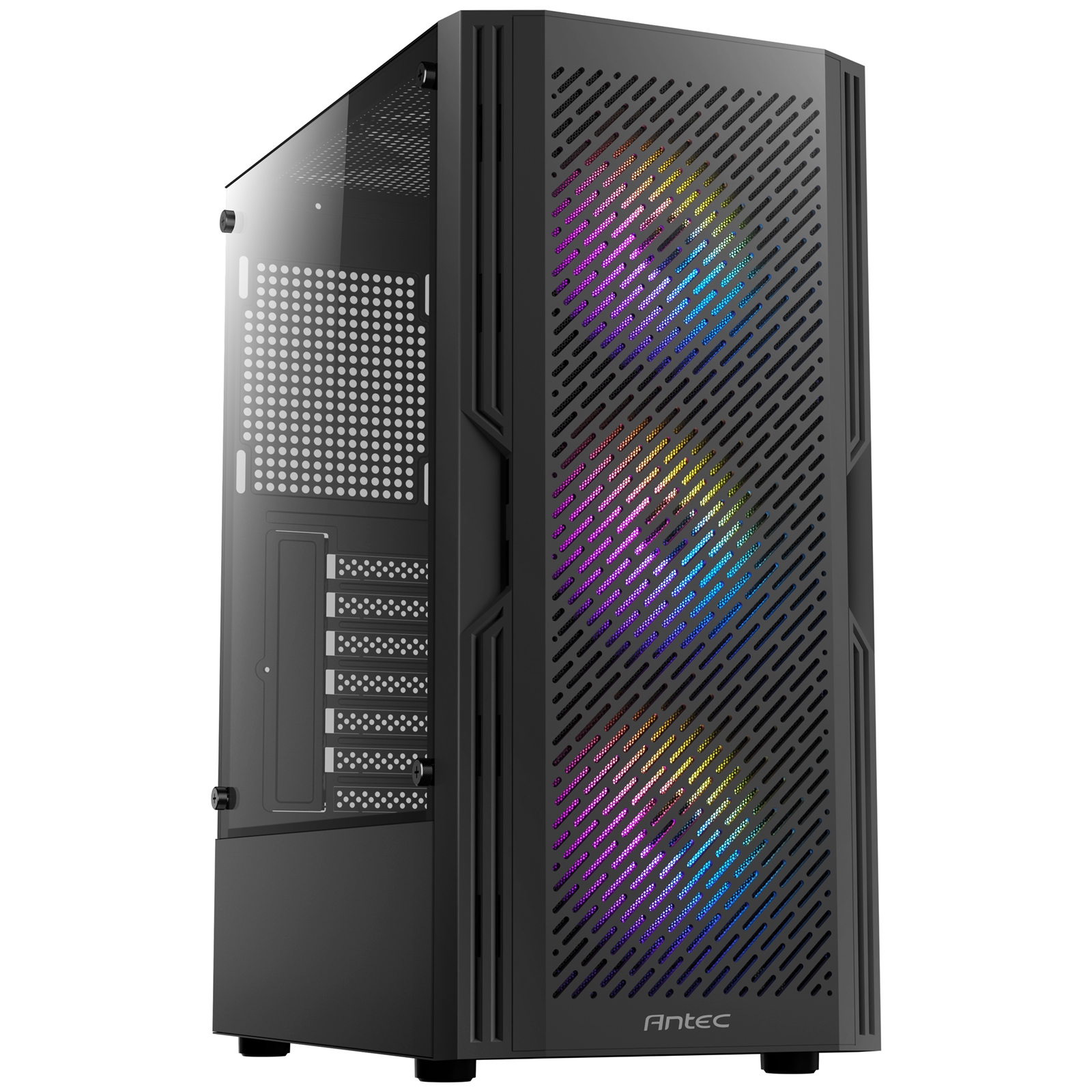 ANTEC AX20 ANTEC AX20 Case, Black, Mid Tower, Mesh Design for Massive Airflow, 3 x RGB Fans - Image 1