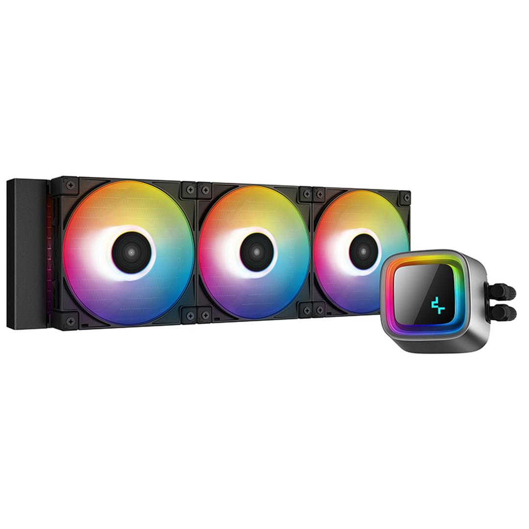 DeepCool LS720 Premium DeepCool LS720 Premium AiO Liquid CPU Cooler, 360mm Radiator, PWM 2250RPM Cooling Fans, Addressable RGB LED Lighting - Image 1