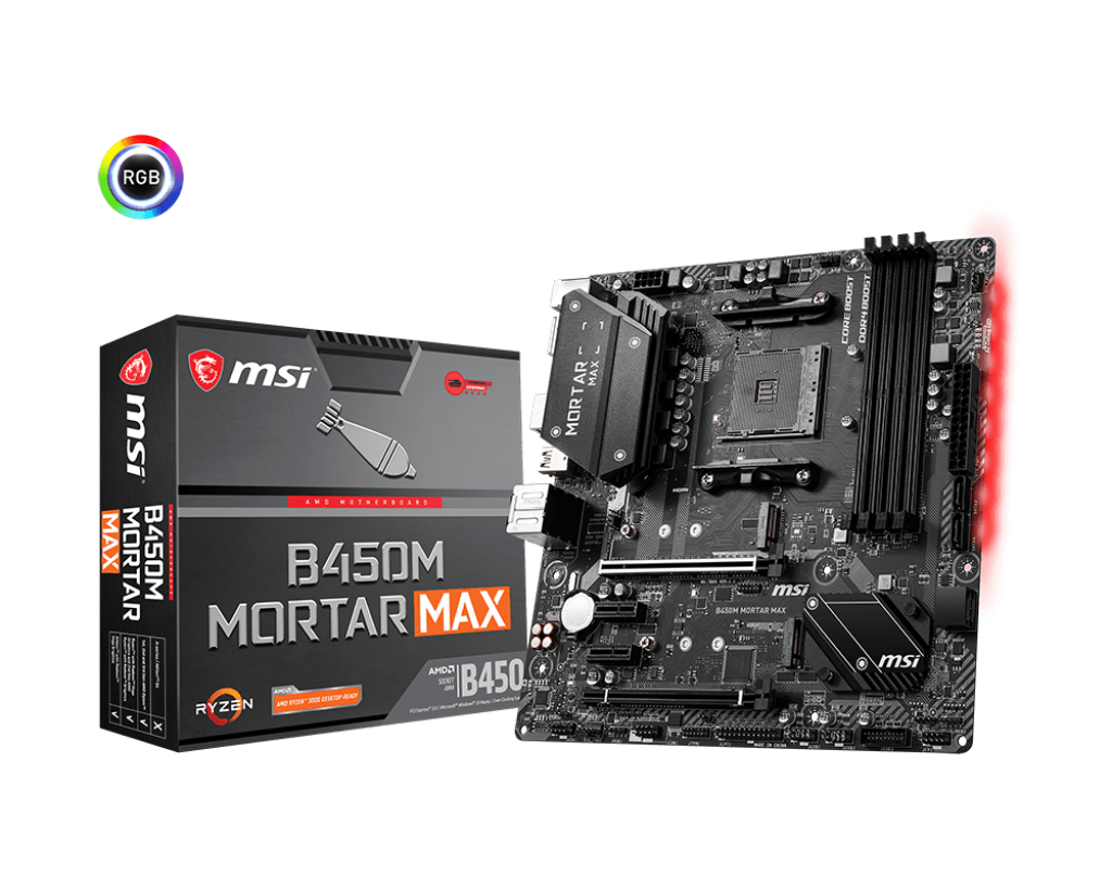MSI B450M Used MSI B450M MORTAR MAX Motherboard AM4 - Image 1