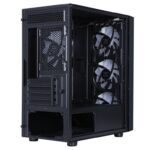CIT Terra Black Micro-ATX PC Gaming Case with 4 x 120mm Infinity Fans Included - Image 4