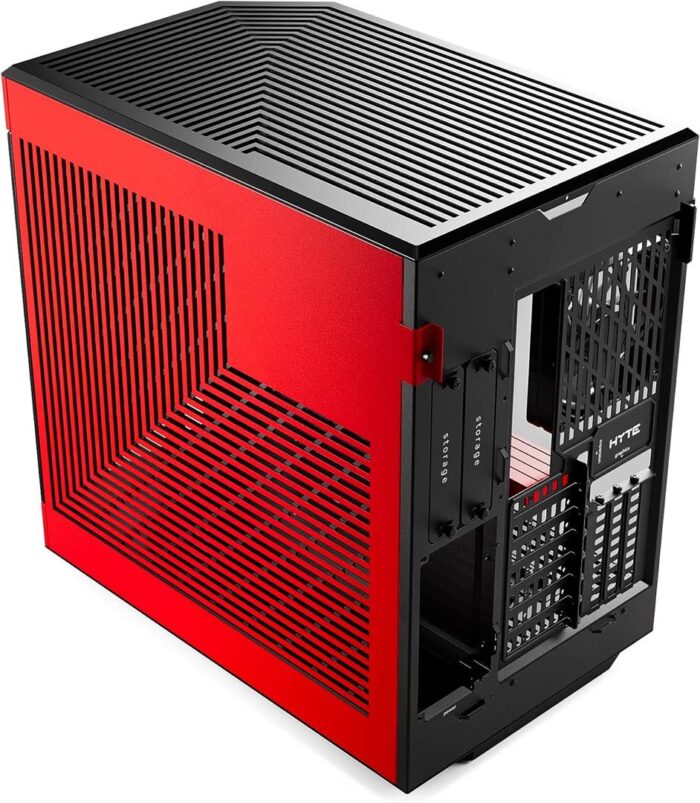 HYTE Y60 Dual Chamber Mid-Tower ATX Case - Red - Image 5