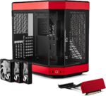 HYTE Y60 Dual Chamber Mid-Tower ATX Case - Red - Image 2