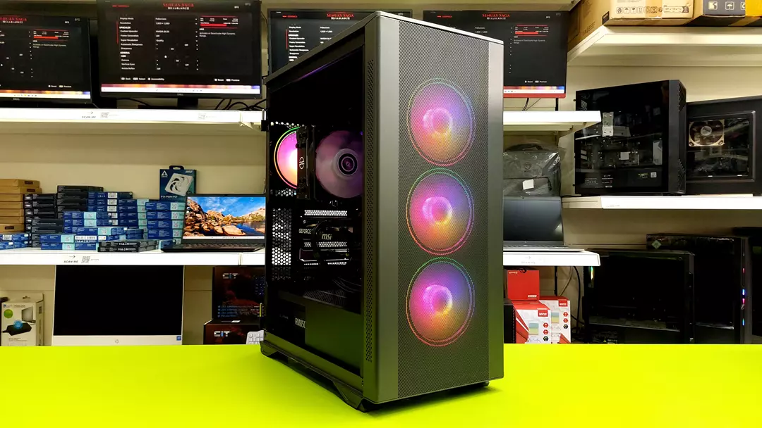 Kolink stronghold Prism (3) Custom Gaming Desktop / Intel i7 10th Gen 4.80GHz / 16GB RAM / 480GB SSD & 2TB HDD / Multi Choice Graphics - Image 1
