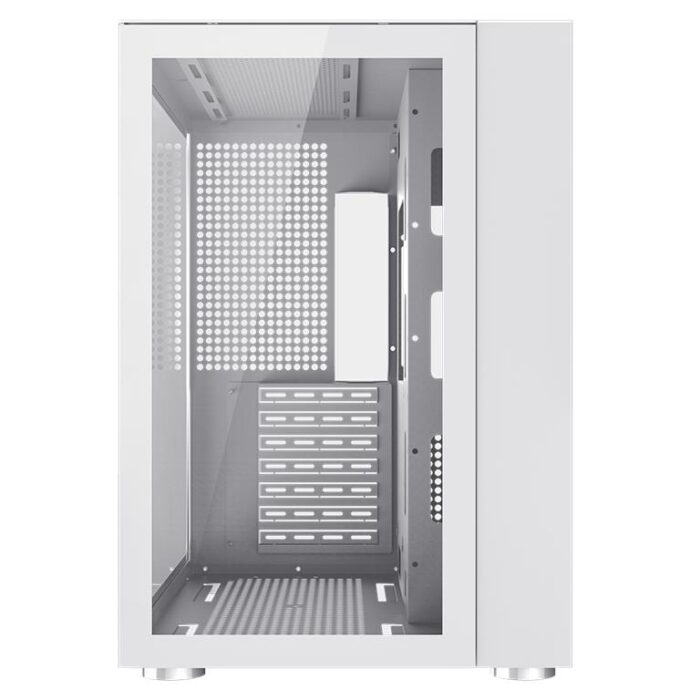 GamMax Infinity Mid-Tower ATX PC White Gaming Case With Tempered Glass Side Panel - Image 3