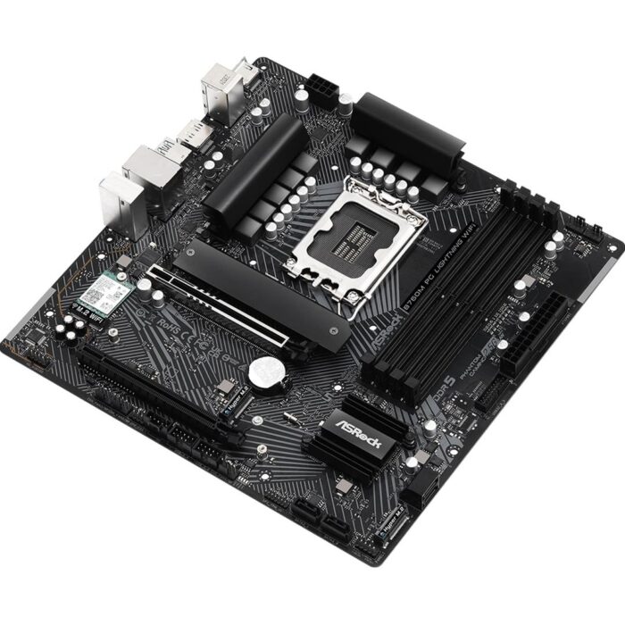 ASRock B760M PG LIGHTNING WIFI Motherboard, Wi-Fi 6E, 2.5G LAN, Intel Socket 1700, Supports 12th/13th Gen, DDR5 - Image 3