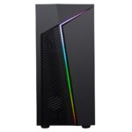 CIT Alpha Black Gaming MATX Case 1x ARGB Fans Glass Side - Image 3